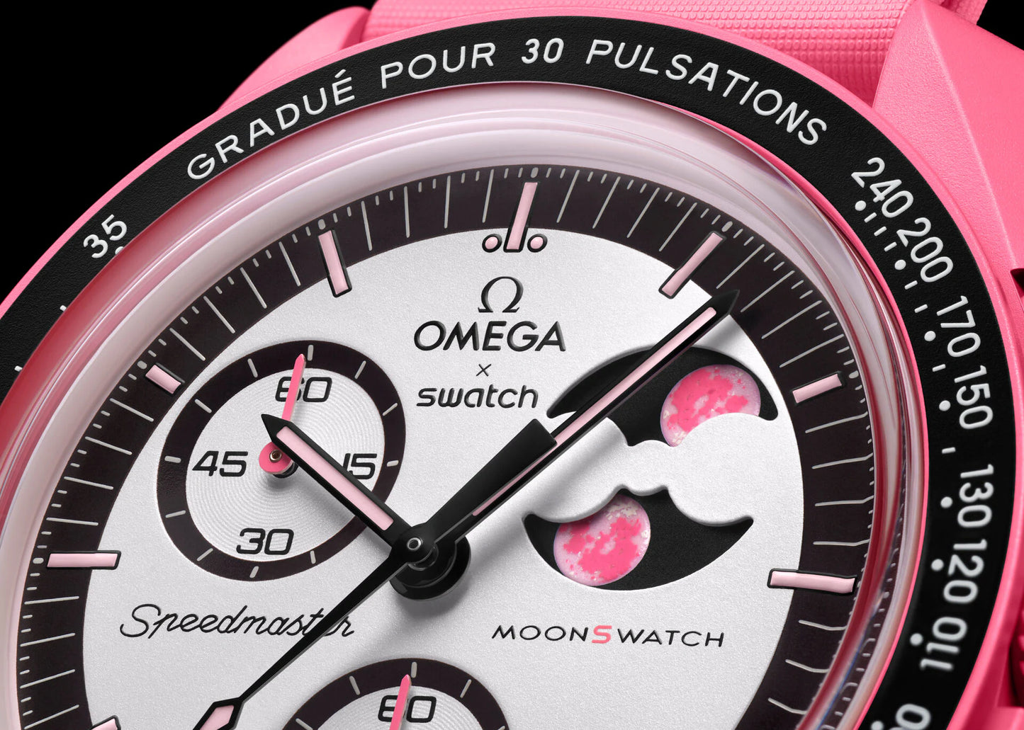 Swatch x Omega Bioceramic Moonswatch Mission To The Pink Moonphase