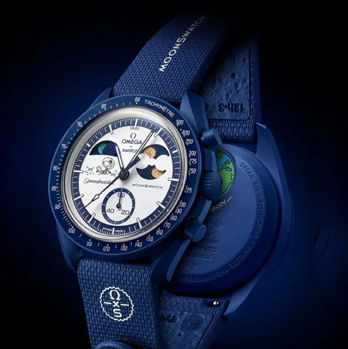 Swatch x Omega Bioceramic Moonswatch Mission To Earthphase Moonshine Snoopy Gold (Corn Moon) - SO33N702L