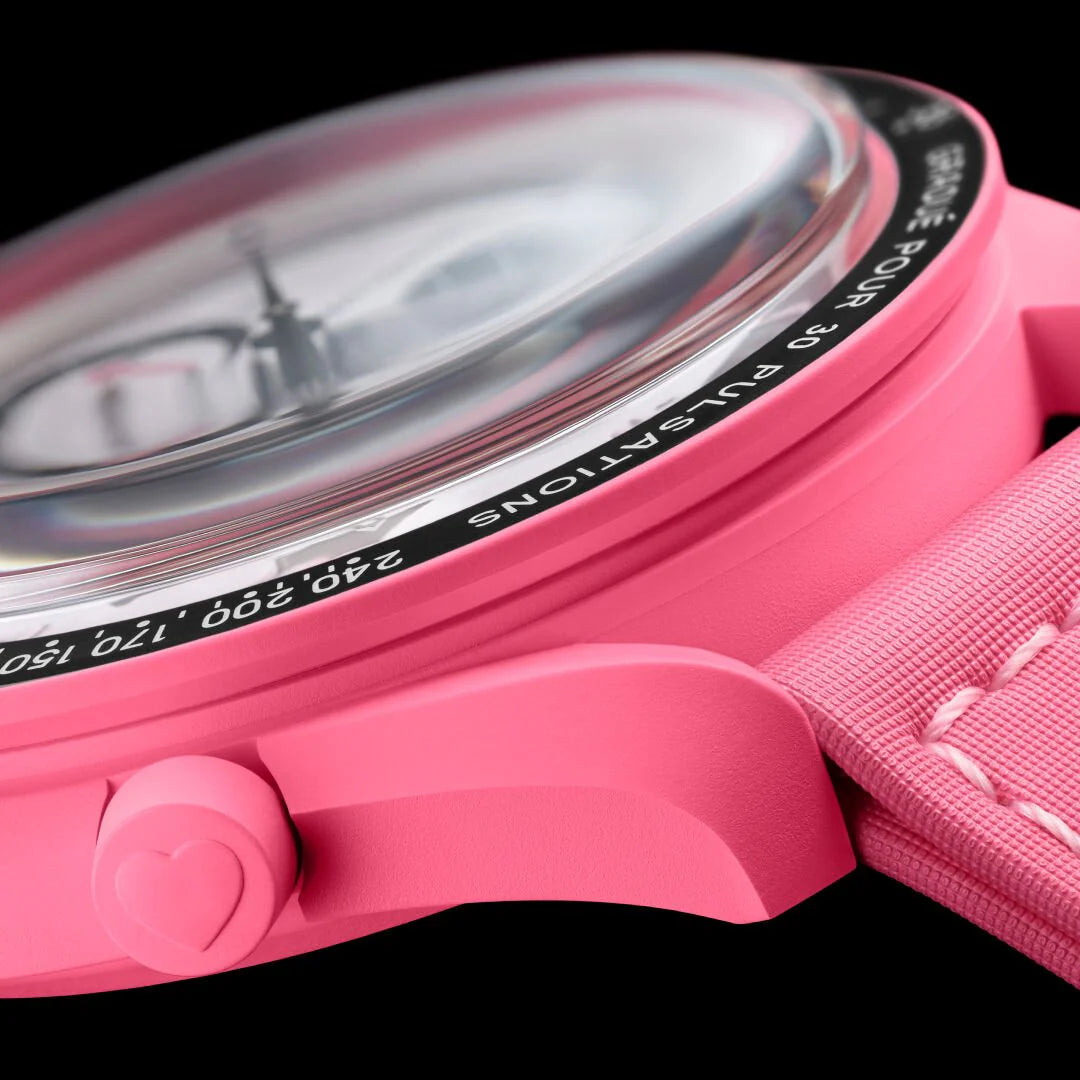 Swatch x Omega Bioceramic Moonswatch Mission To The Pink Moonphase