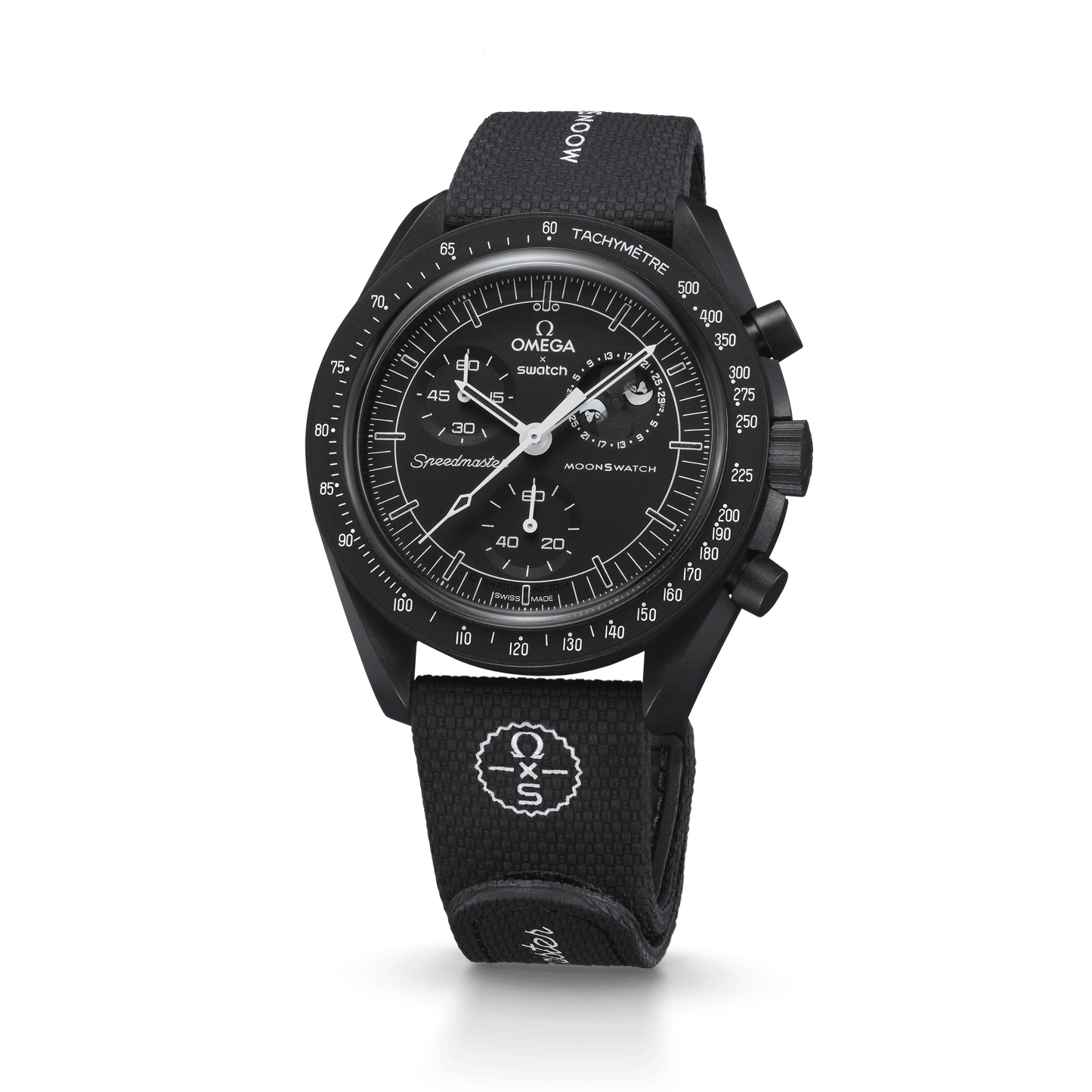 CORREA MOONSWATCH BLACK/BLACK RUBBER