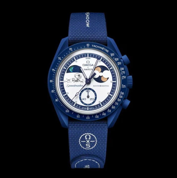 Swatch x Omega Bioceramic Moonswatch Mission To Earthphase Moonshine Snoopy Gold (Corn Moon) - SO33N702L