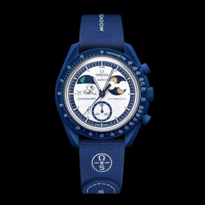 Swatch x Omega Bioceramic Moonswatch Mission To Earthphase Moonshine Snoopy Gold (Corn Moon) - SO33N702L