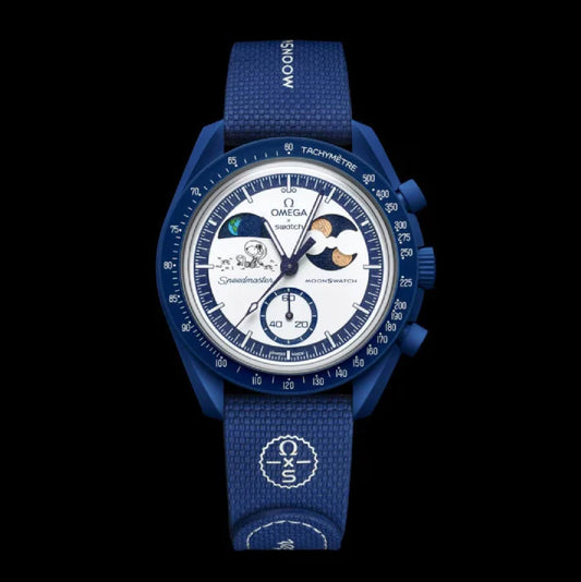 Swatch x Omega Bioceramic Moonswatch Mission To Earthphase Moonshine Snoopy Gold (Corn Moon) - SO33N702L