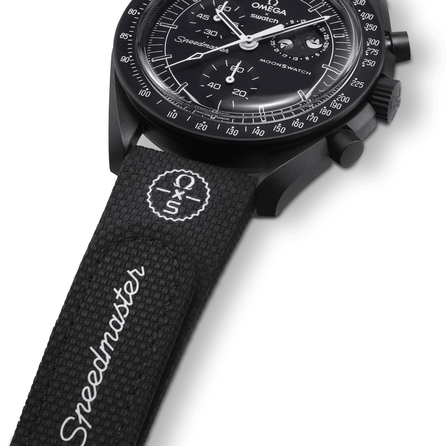 CORREA MOONSWATCH BLACK/BLACK RUBBER
