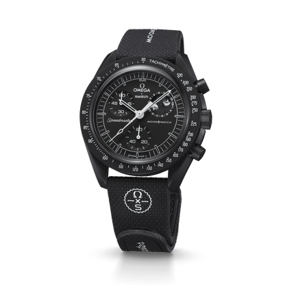 CORREA MOONSWATCH BLACK/BLACK RUBBER