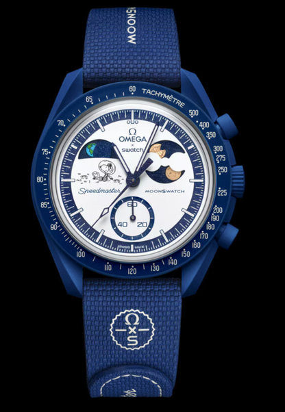 Swatch x Omega Bioceramic Moonswatch Mission To Earthphase Moonshine Snoopy Gold (Beaver Moon) - SO33N704L