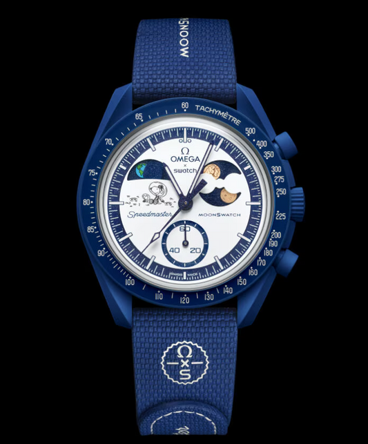 Swatch x Omega Bioceramic Moonswatch Mission To Earthphase Moonshine Snoopy Gold (Hunters Moon) - SO33N703L