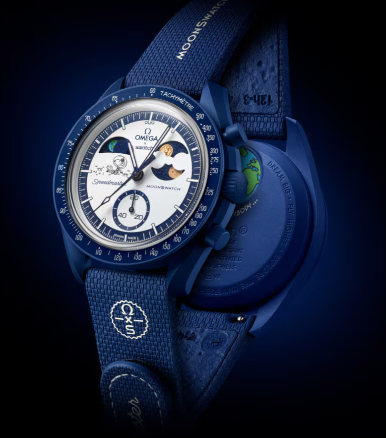 Swatch x Omega Bioceramic Moonswatch Mission To Earthphase Moonshine Snoopy Gold (Hunters Moon) - SO33N703L