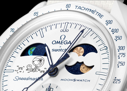 Omega x Swatch Mission to Earthphase - Moonshine Gold - White Blue - SO33W701L